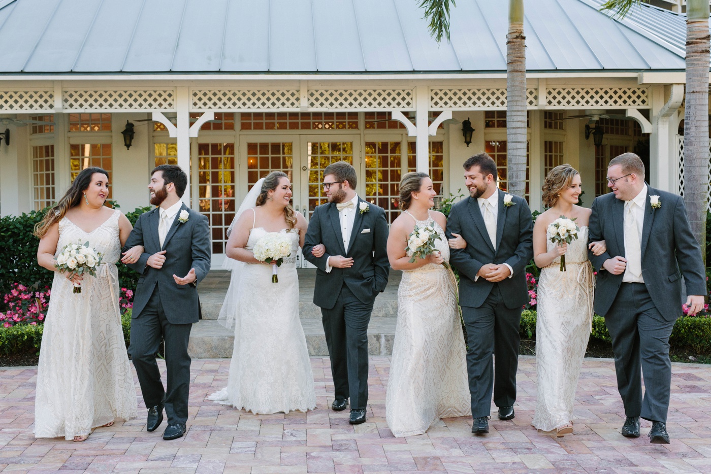 gold and green south florida wedding