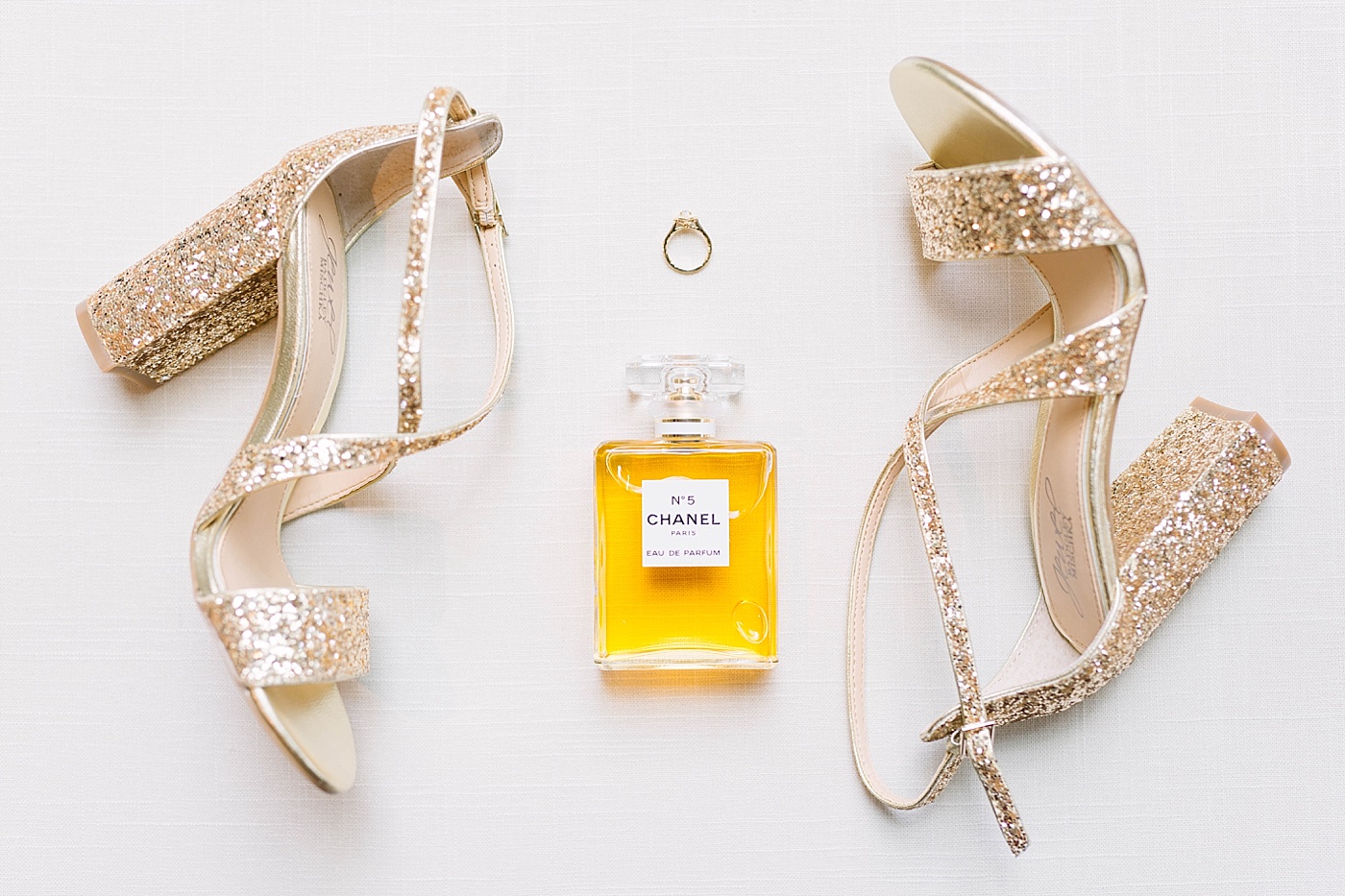 gold glitter bridal shoes