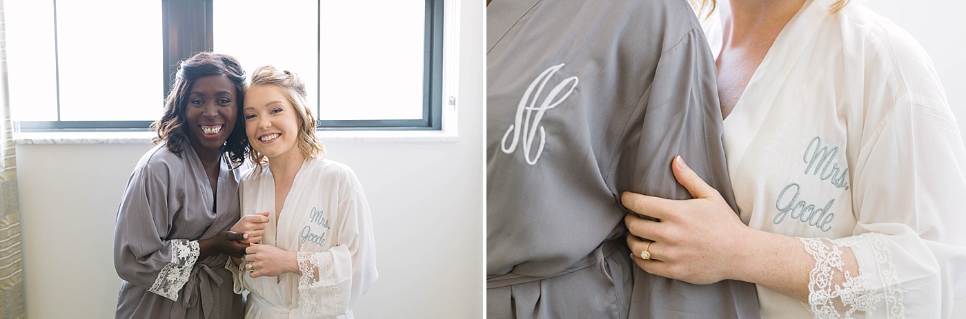gray bridesmaid robe