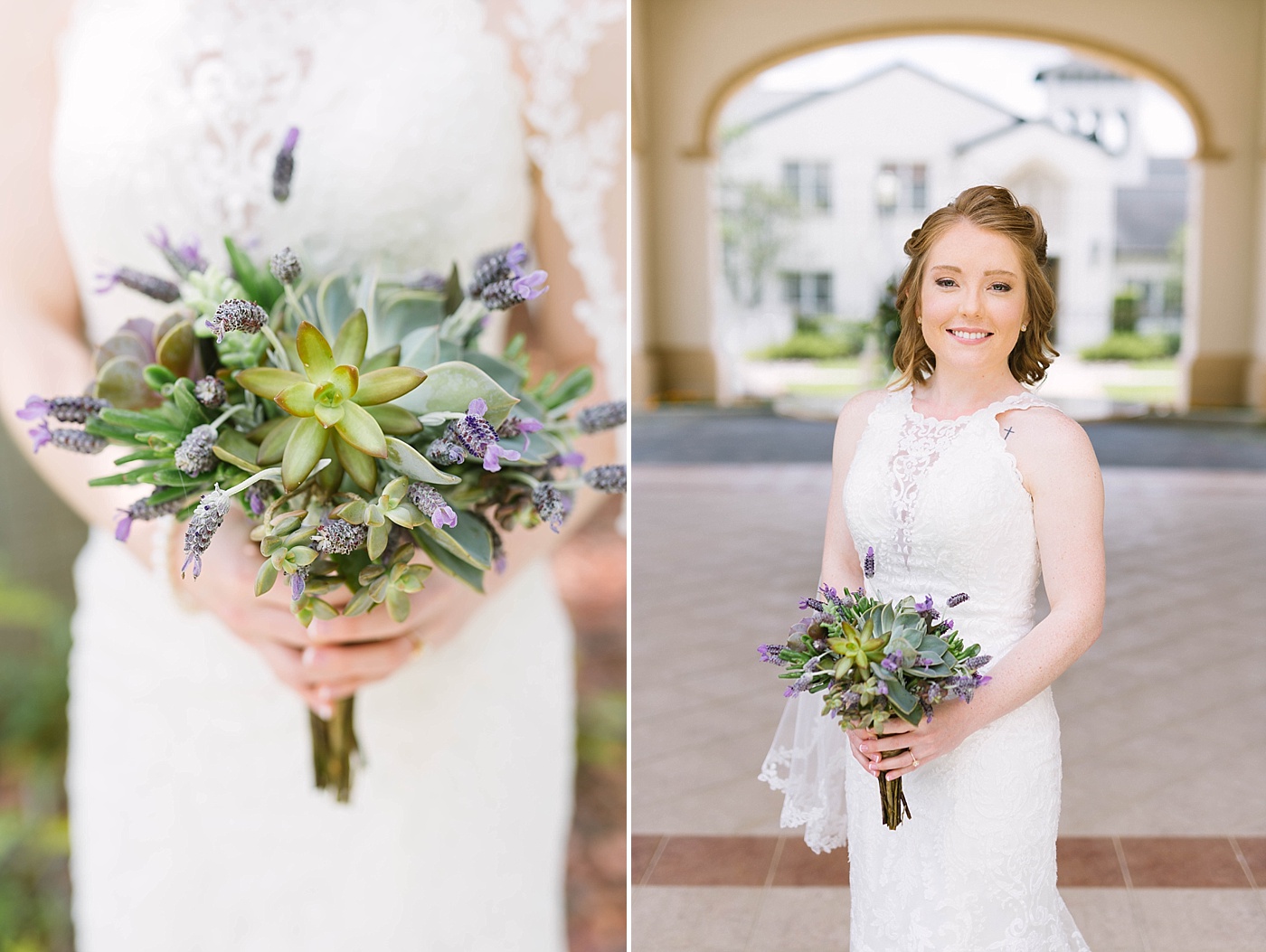 succulent bride bouquet