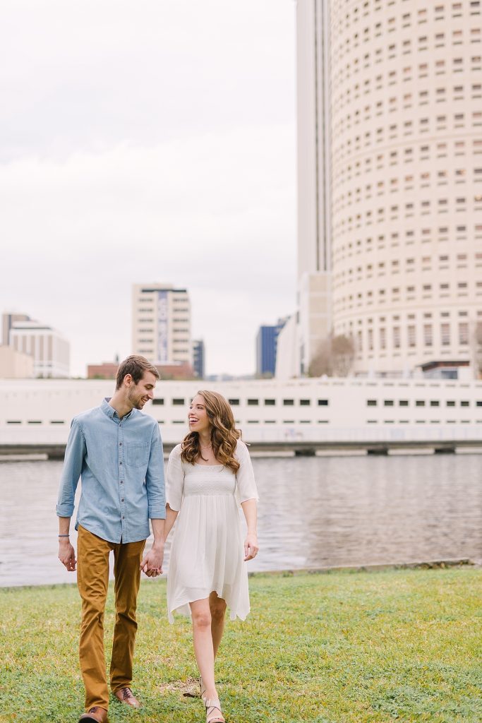 downtown tampa UT engagement session