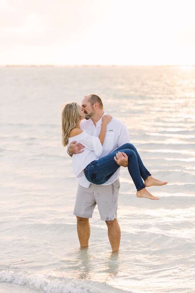 tampa sunset engagement session on the water
