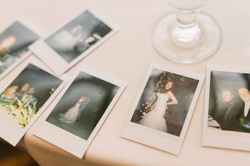 wedding reception polaroid wedding favors