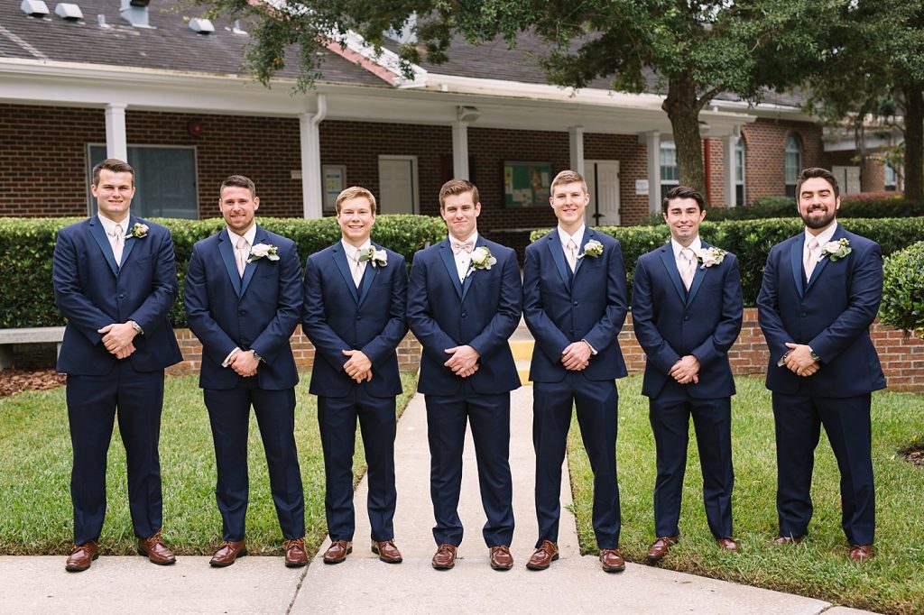 groomsmen navy suits central florida wedding
