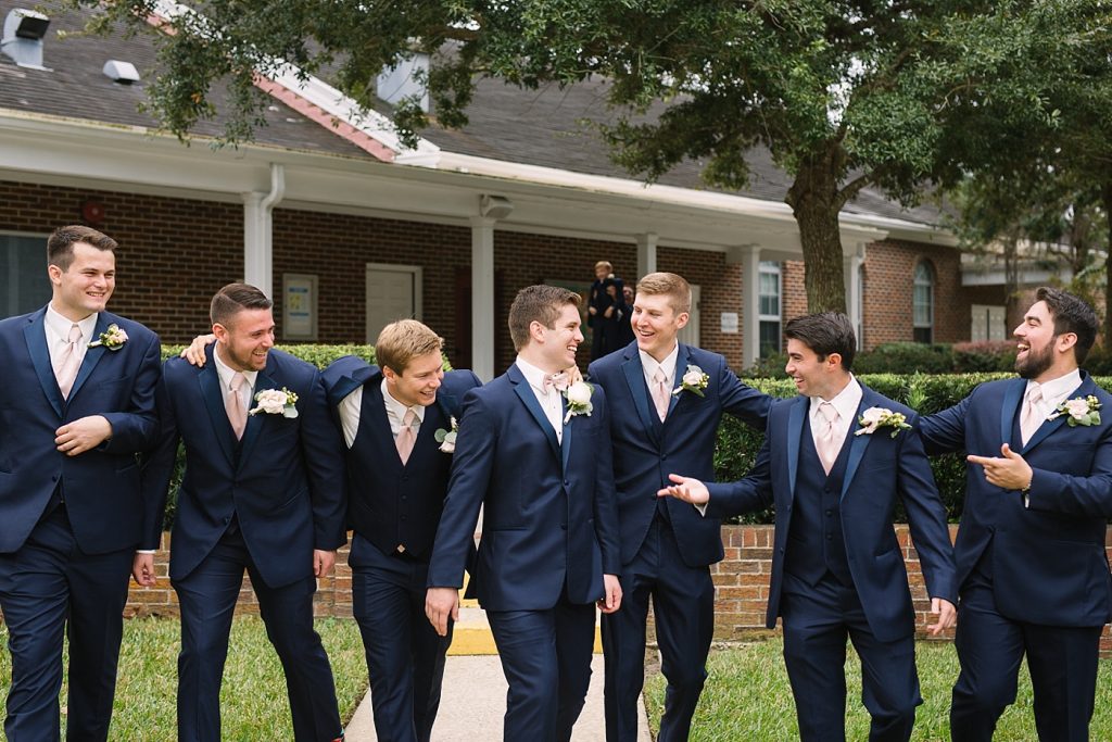 groomsmen navy suits central florida wedding