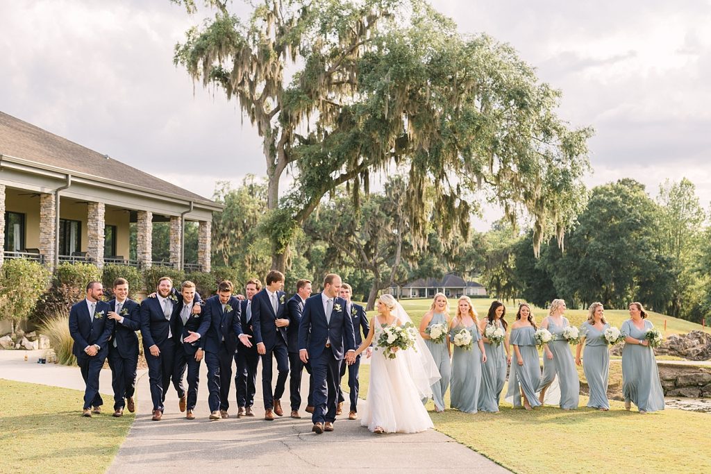 blue wedding colors bridal party