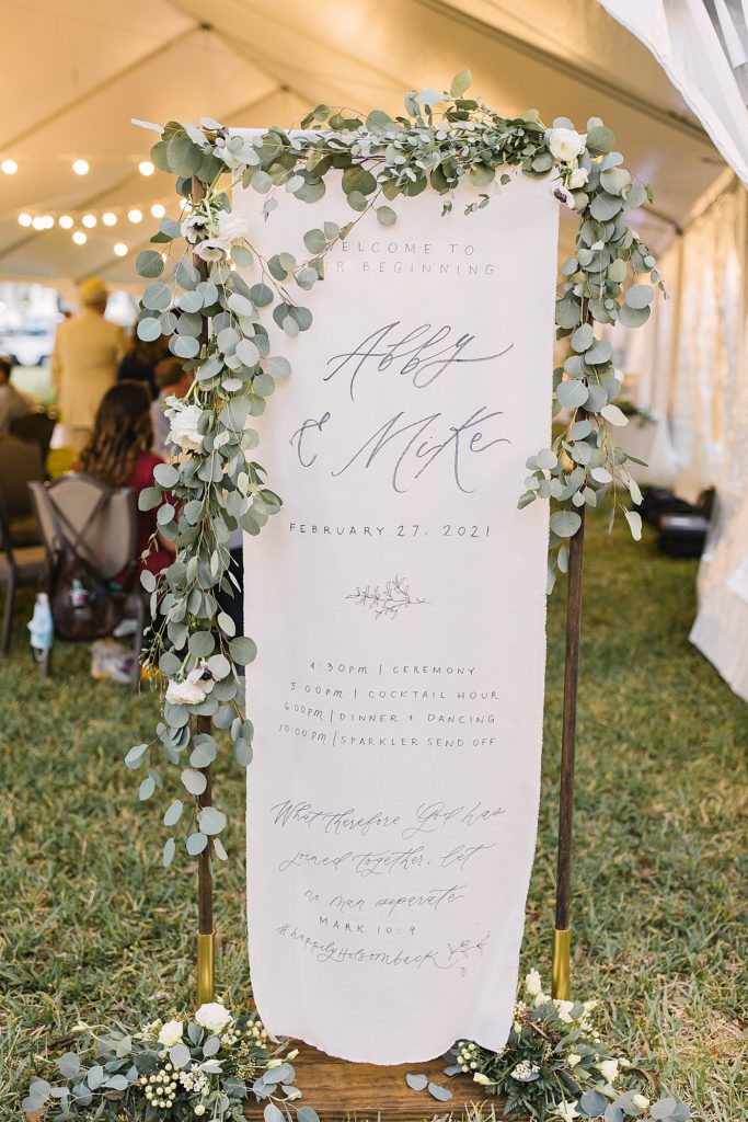custom wedding hand lettered sign andi mejia